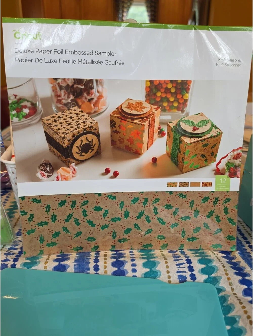the Cricut Foil Embossed Kraft Seasonal Deluxe Paper Sampler